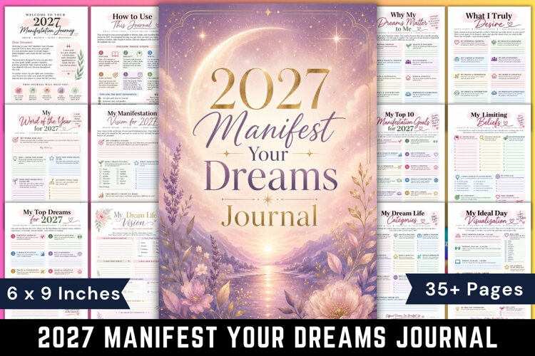 2027 Manifest Your Dreams Journal example image 1