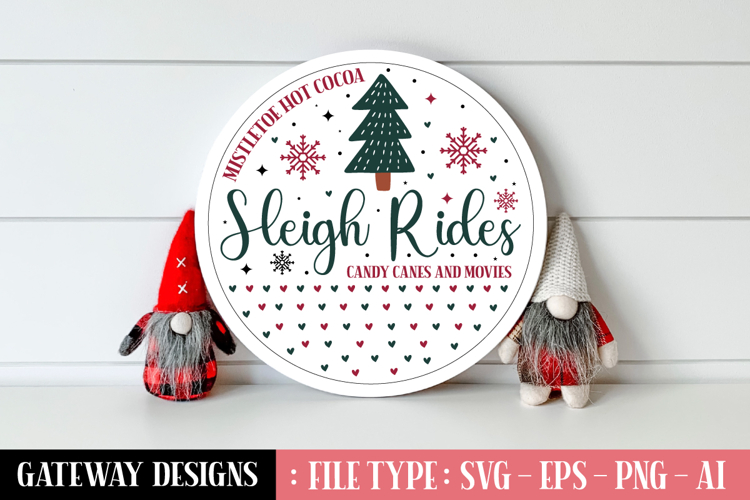 Mistletoe Hot Cocoa Sleigh Rides Candy Canes And Movies Svg