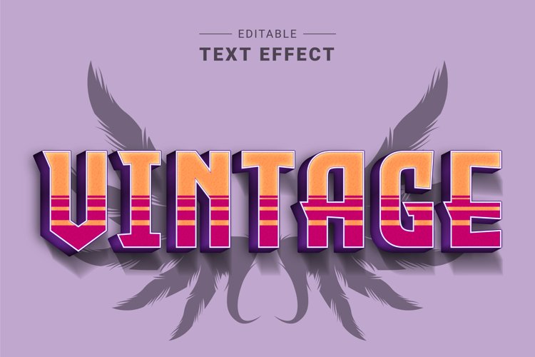 Editable Text Effect for Illustrator. Vector Graphic styles example image 1