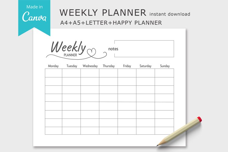 Weekly Planner To Do list Template