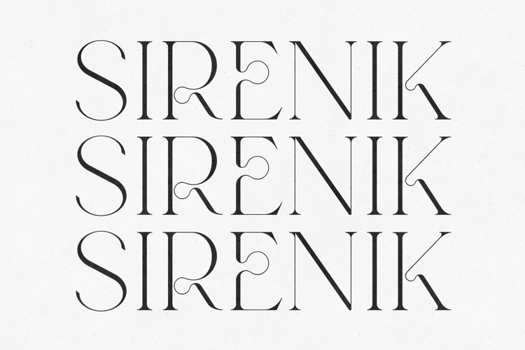 Sirenik Serif Elegant Modern Decorative Typeface