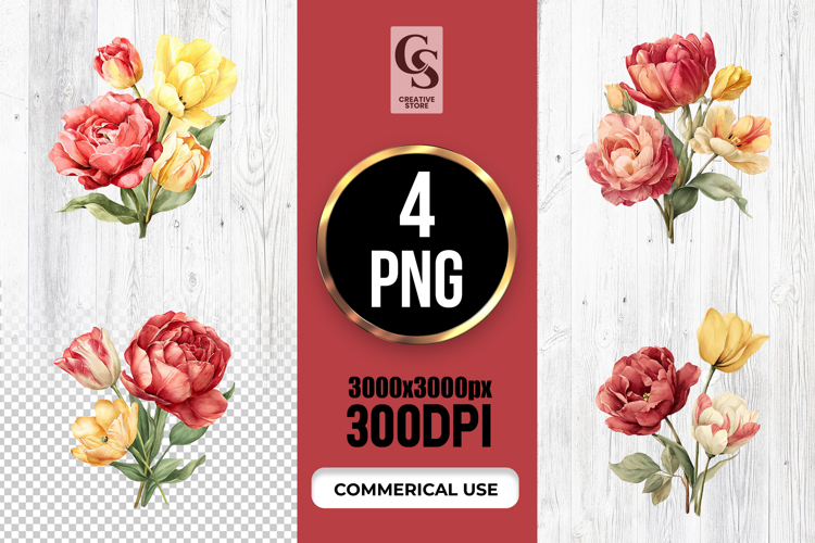 Watercolor Flower Clipart Image 15