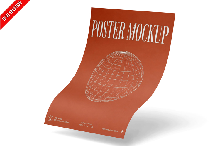 Poster Floating Curl