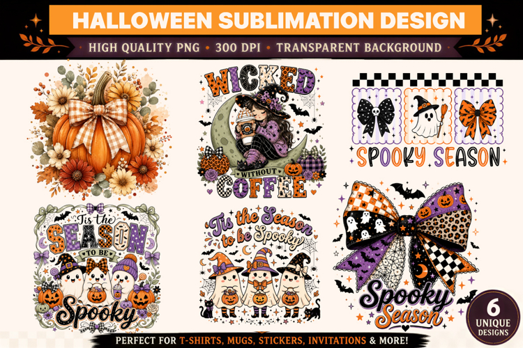 Halloween png,Halloween sublimation Design,6 SPooky png