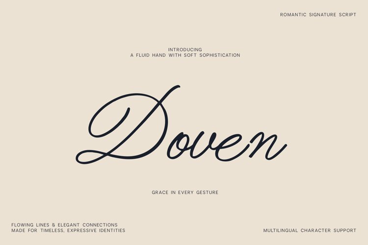 Doven Romantic Signature Script Font example image 1