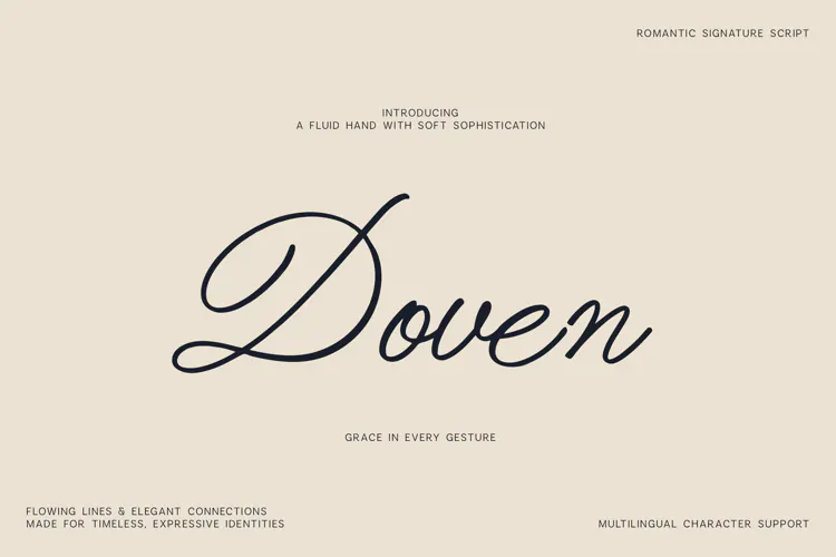 Doven Romantic Signature Script Font