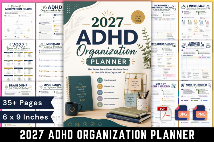 2027 ADHD Organization Planner