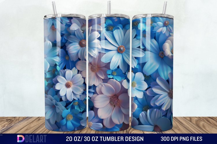 3D Floral Tumbler Wrap example image 1