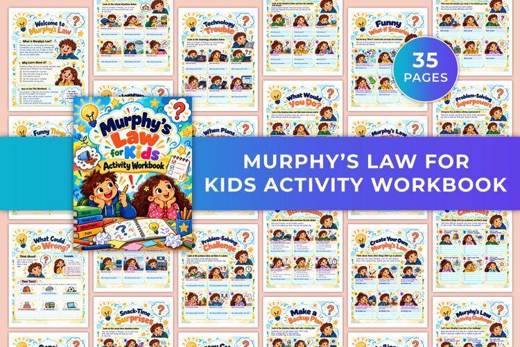 Murphy’s Law for Kids Activity Workbook Kdp interiors example image 1