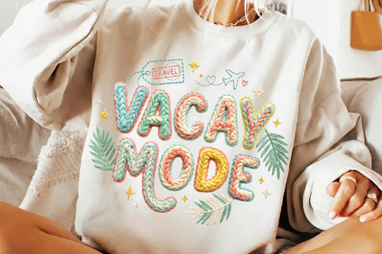 Vacay Mode Tropical Summer Vacation T-Shirt Sublimation PNG