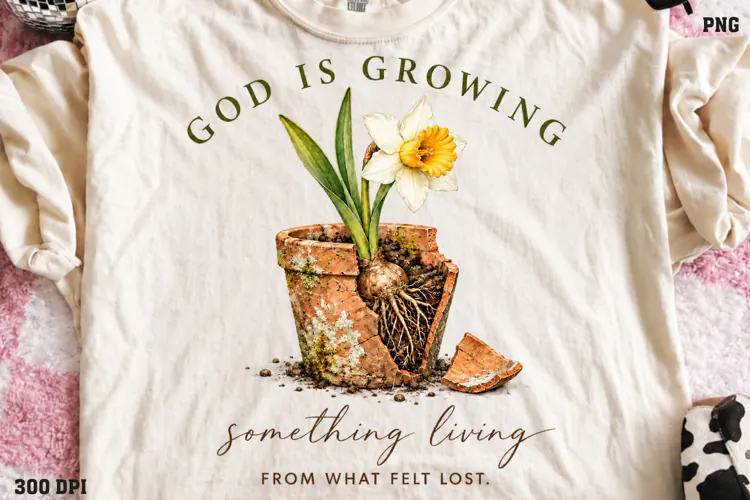Hope Keeps Growing Here Shirt PNG, Christian Tree Stump Cros