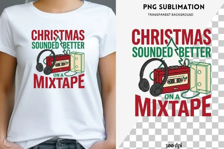 90's Christmas png design for T-shirts