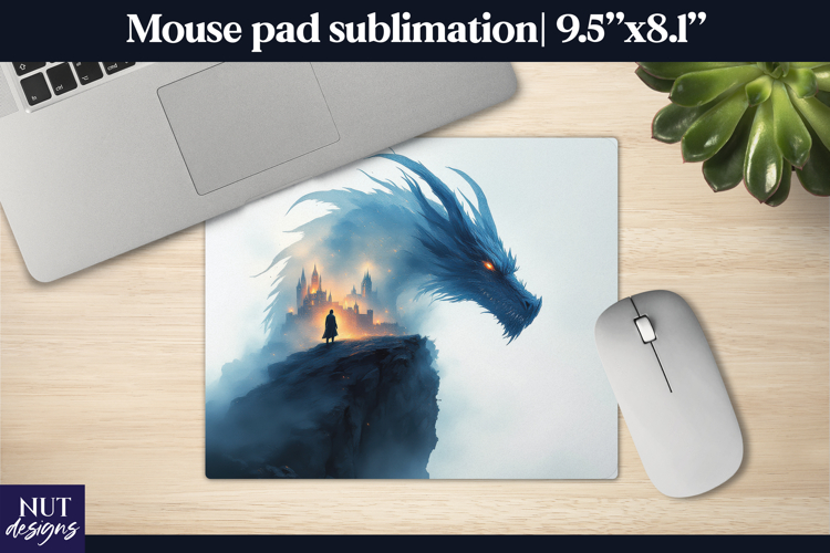 Epic Dragon Castle Mouse Pad Fantasy dragon Mouse Pad
