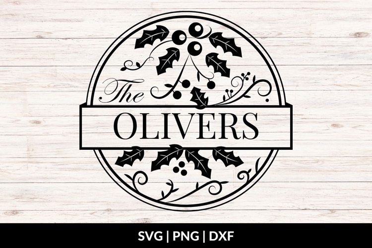 Christmas Family Name SVG - Holly