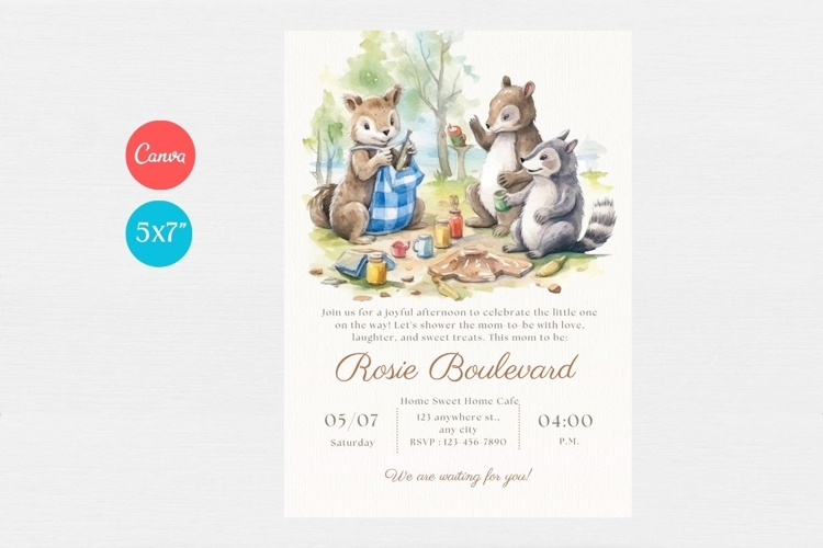 Baby Shower Invitation Template 104 example image 1