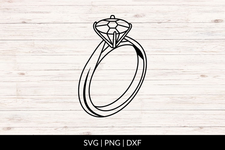 Diamond Engagement Ring SVG