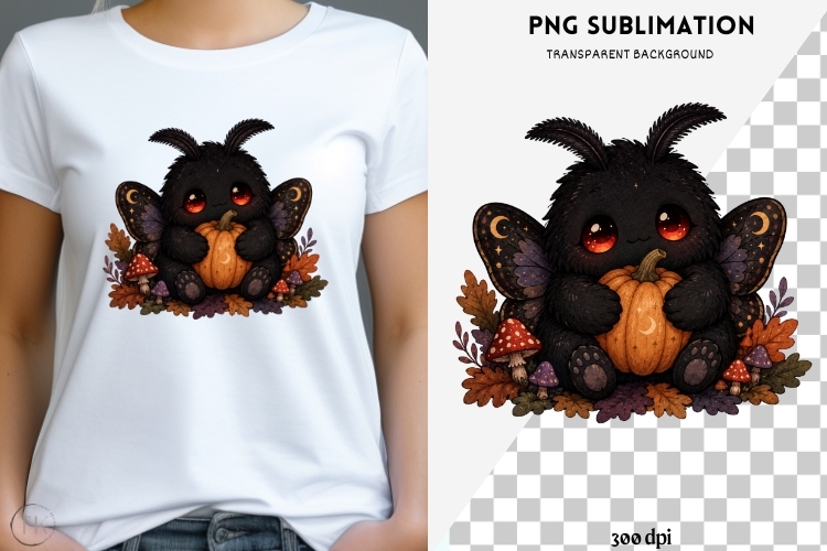 Cute mothman png design for T-shirts
