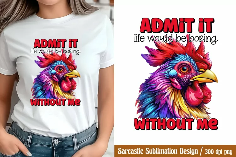 Funny Sarcastic Sublimation, Admit it life would be boring w