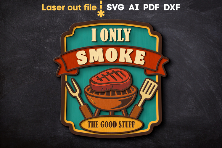 Father's Day Grill SVG laser cut files for Glowforge example image 1