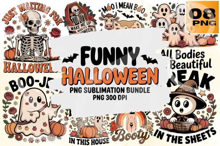 Funny Halloween PNG Bundle 8 example image 1