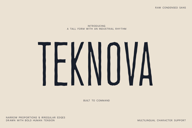 Teknova Narrow Display Font for Bold Headlines example image 1
