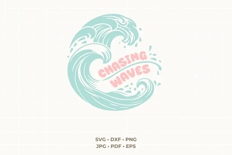 Chasing Waves SVG | Ocean PNG
