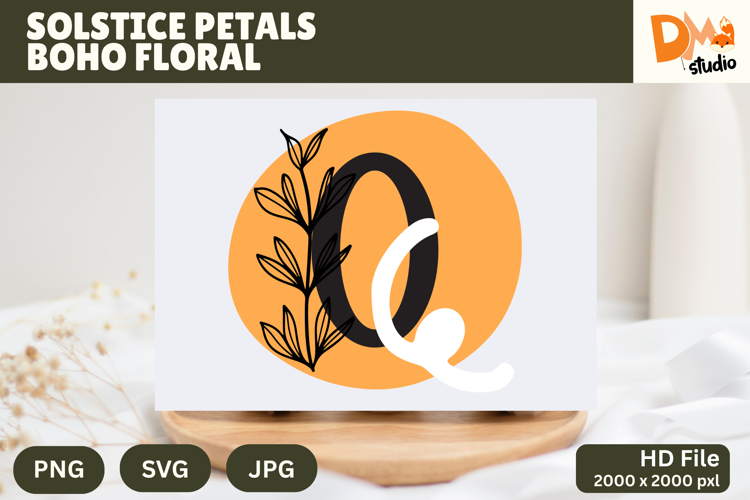Floral Monogram Letter Svg Image 9