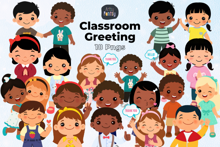 Classroom Greeting Clipart Bundle