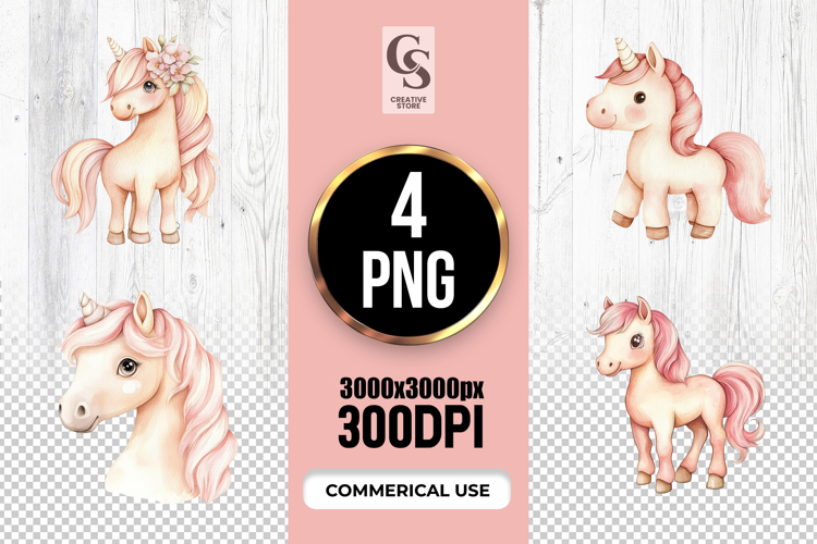 Cute Unicorn Clipart Image 7