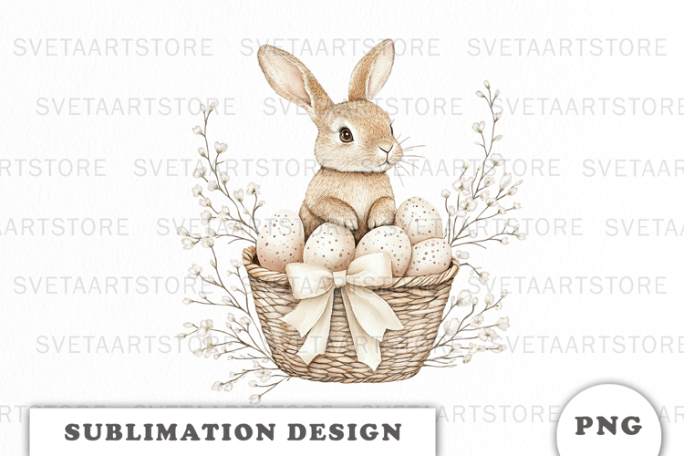 Watercolor Easter Bunny png