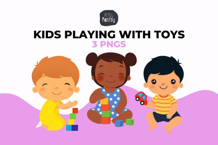 Toddler Moments Collection: Kids Playing with Toys