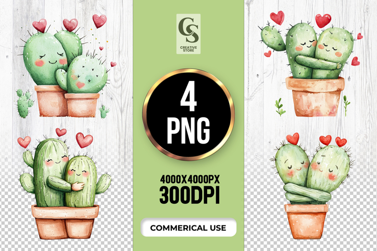 Watercolor Cactus Clipart Image 12