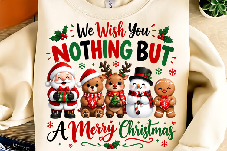 Nothing Butt a Merry Christmas PNG, Funny Christmas PNG example image 1