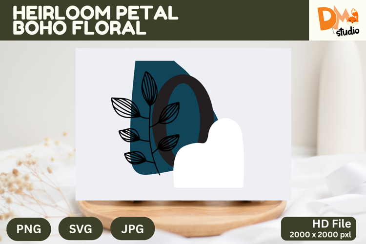 Heirloom Petal Boho Floral Monogram