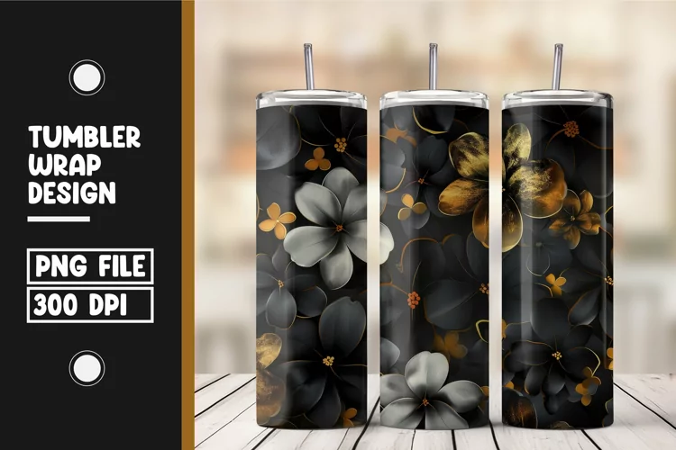 3d flower tumbler wrap sublimation