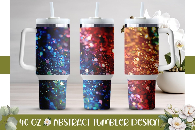 Red Glitter Tumbler Design, Sparkle 40 Oz Tumbler Template
