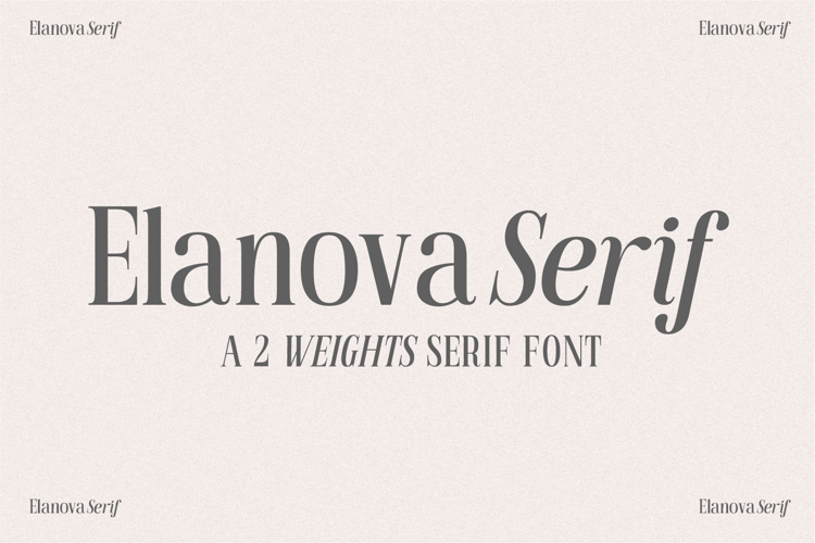 Elanova Serif Font Family