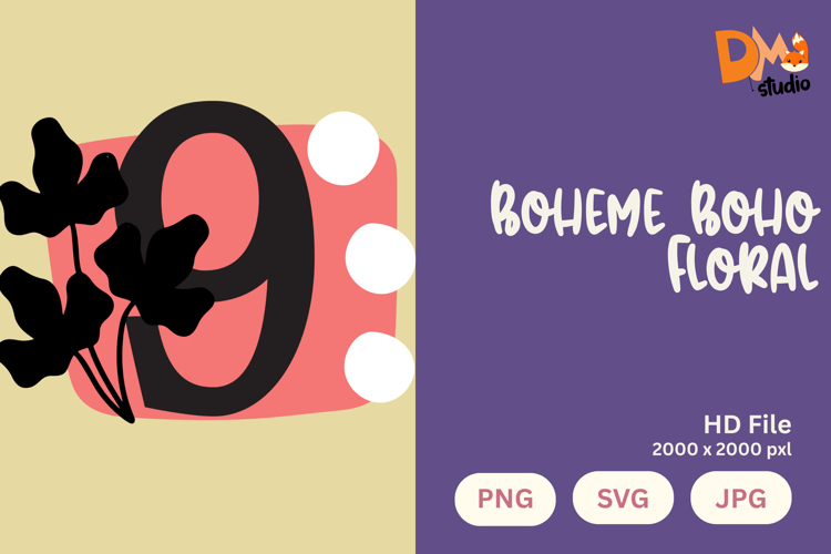 Boho Floral Svg Image 3