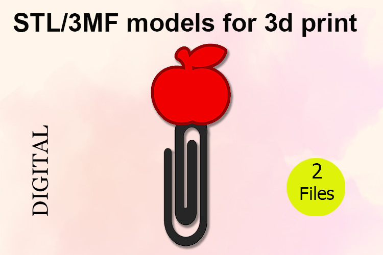 Apple, Paper Clip STL/3MF files for 3D Printing