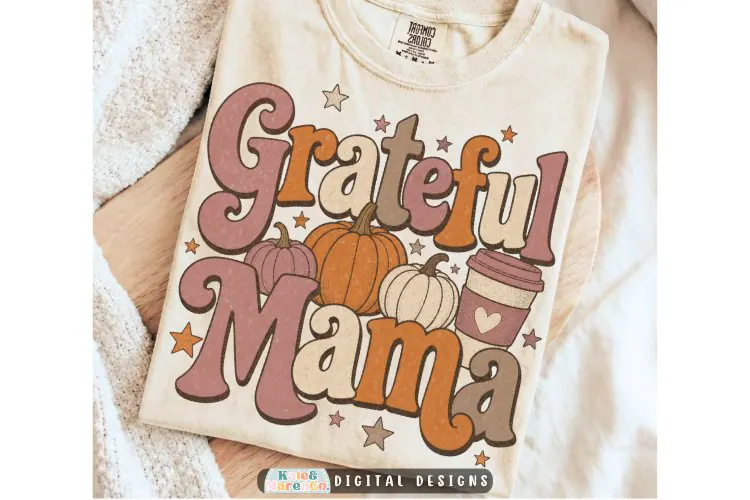 Grateful Mama PNG | Mom Fall PNG | Mama Autumn PNG