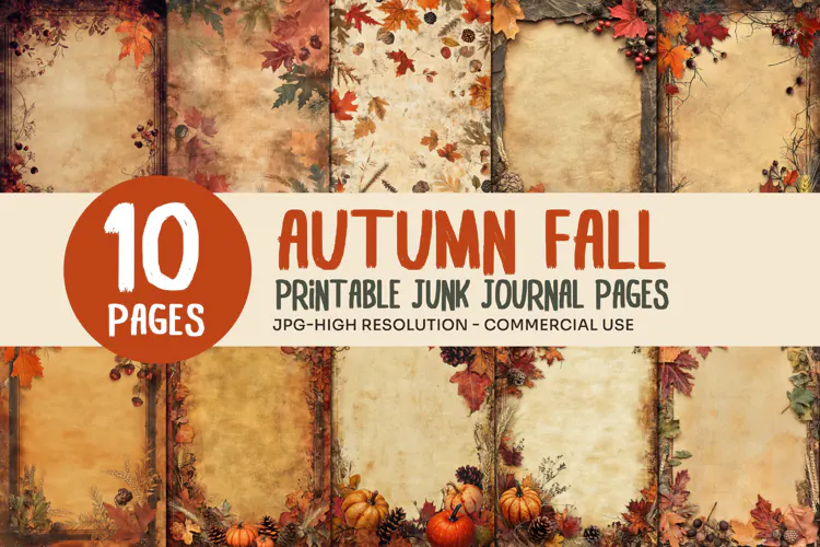 Rustic Autumn Junk Journal Pages