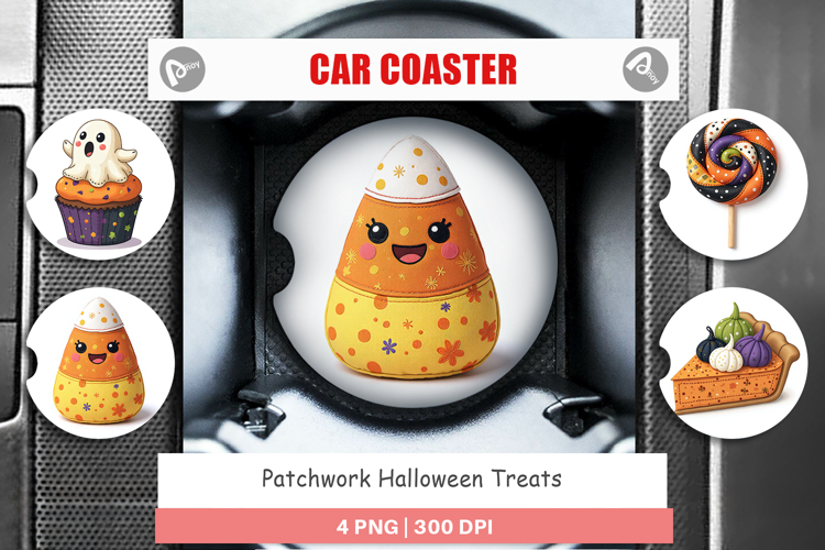 Car Coaster Patchwork Halloween Treats