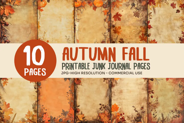Autumn Pumpkin Junk Journal Pages