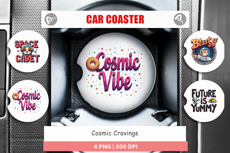 Cosmic Space Quotes Car Coaster