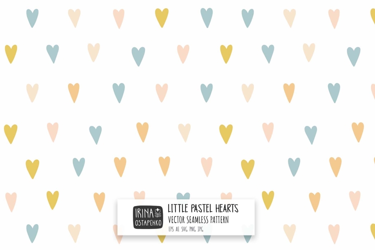 Little Pastel Hearts Seamless Pattern