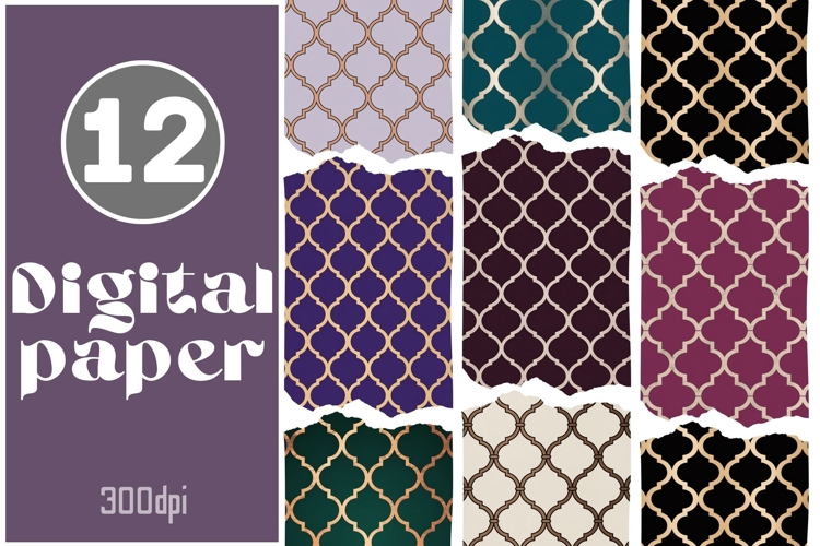 Moroccan Trellis Digital Paper Pack