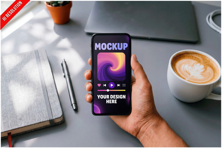 Smartphone Workspace Desk