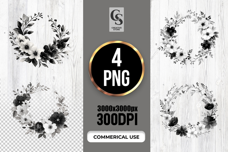 Floral Wreath Clipart Image 3