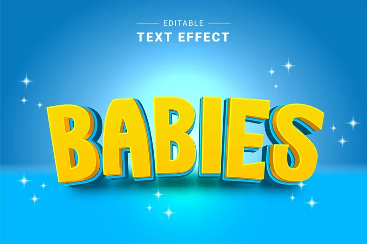 Editable Text Effect for Illustrator. Vector Graphic styles