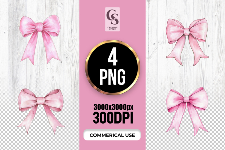 Pink Bow Clipart Image 2